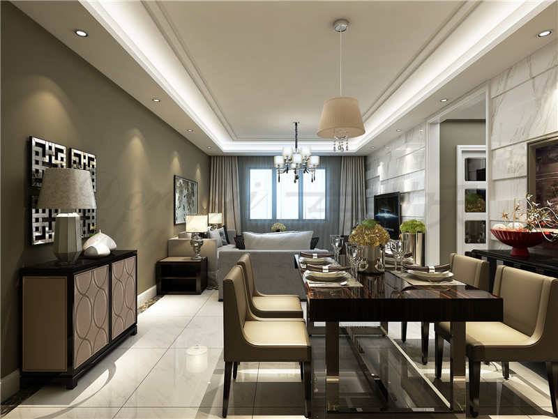 东易力天装饰140㎡现代港式混搭风，这样的家太有格调