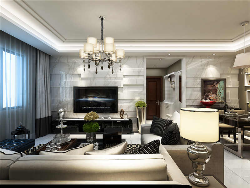 东易力天装饰140㎡现代港式混搭风，这样的家太有格调