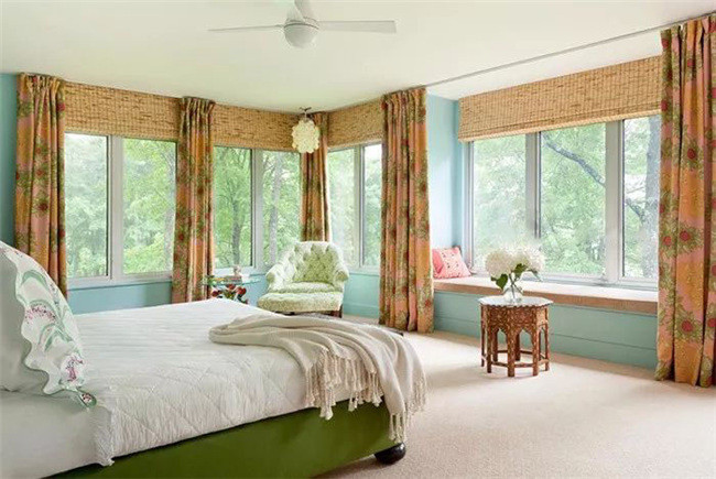 郑州家装公司卧室窗帘配色案例，攻略都市时尚风潮