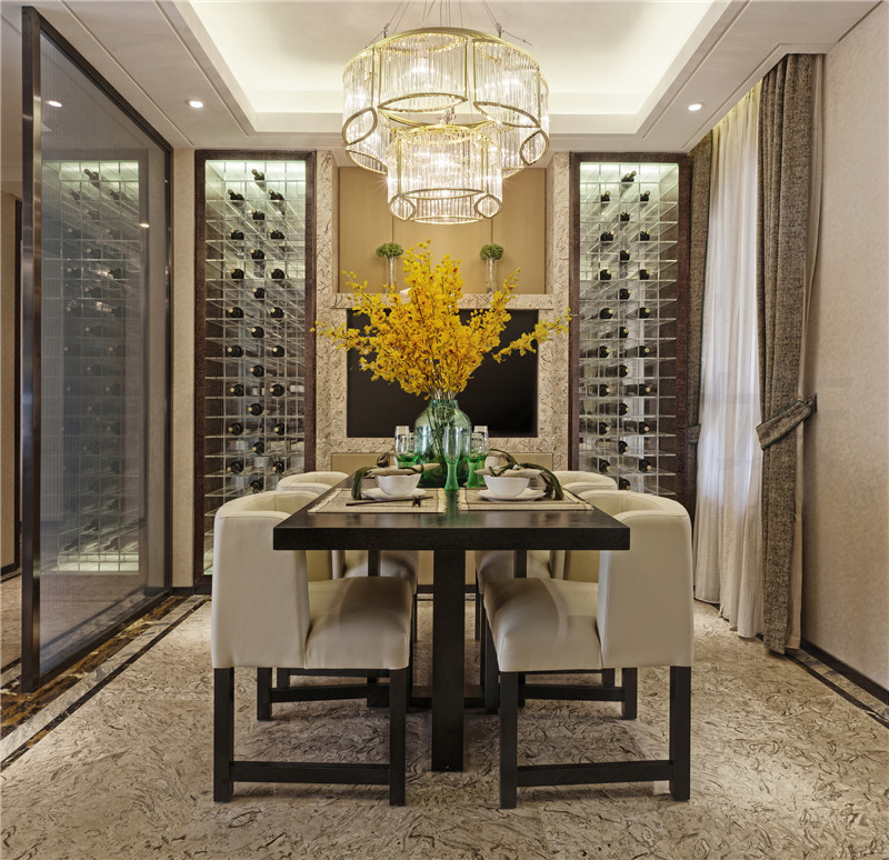 郑州别墅装修新中式新色彩，清雅东方居所