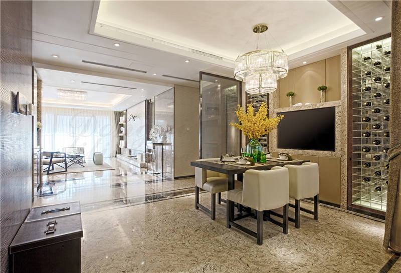 郑州别墅装修新中式新色彩，清雅东方居所