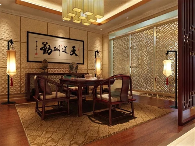 美的让外国人看呆的中式茶装修，东易力天装饰*美中式茶室分享