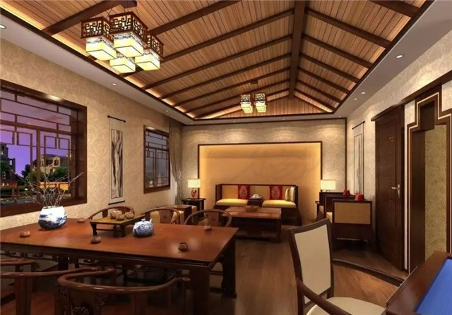 美的让外国人看呆的中式茶装修，东易力天装饰*美中式茶室分享