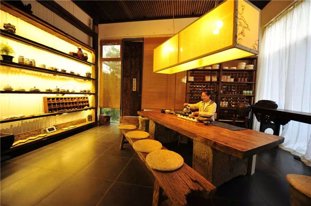 美的让外国人看呆的中式茶装修，东易力天装饰*美中式茶室分享