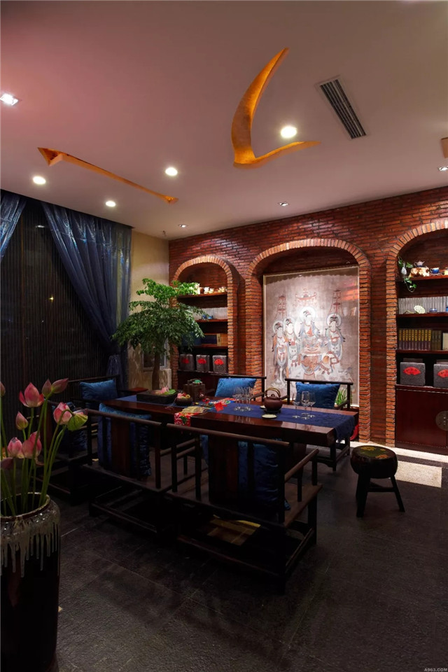 美的让外国人看呆的中式茶装修，东易力天装饰*美中式茶室分享