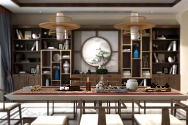 美的让外国人看呆的中式茶装修，东易力天装饰*美中式茶室分享