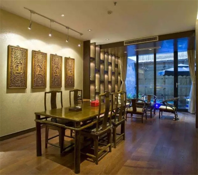 美的让外国人看呆的中式茶装修，东易力天装饰*美中式茶室分享