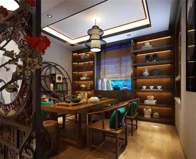 美的让外国人看呆的中式茶装修，东易力天装饰*美中式茶室分享