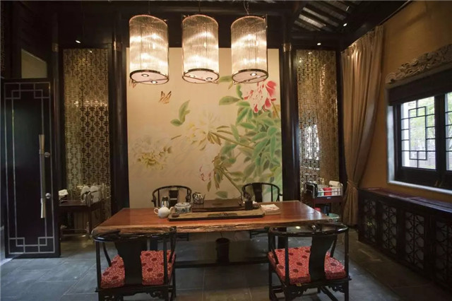 美的让外国人看呆的中式茶装修，东易力天装饰*美中式茶室分享