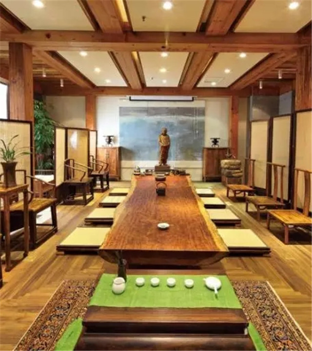 美的让外国人看呆的中式茶装修，东易力天装饰*美中式茶室分享